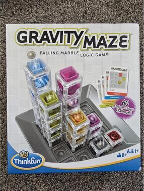 ThinkFun Gravity Maze Falling Marble Logic Game with 60 Challenge Cards